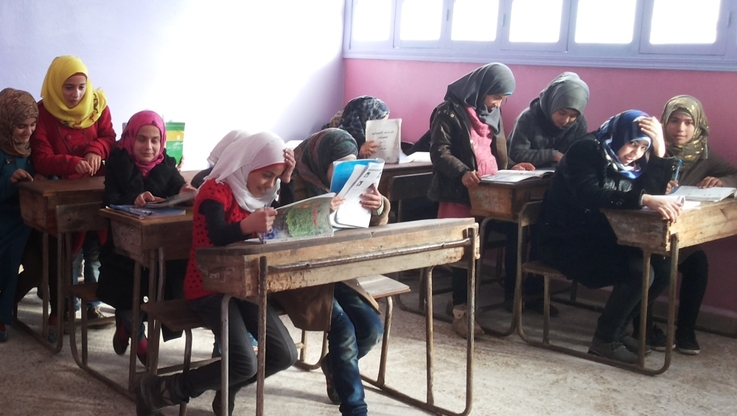 2015, Syria - jeden z projektów pomocy PAH: remont sal lekcyjnych