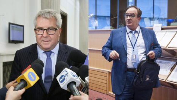 Ryszard Czarnecki i Jacek Saryusz-Wolski, fot. PAP/P.Supernak/W.Dąbkowski