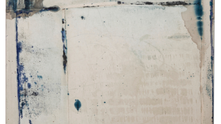 Edyta Kowalewska "Przedstawienie niewidzialnego II",150x180 cm, akryl i akwarela na ręcznie zszywanych płótnach, 2015-16, duży