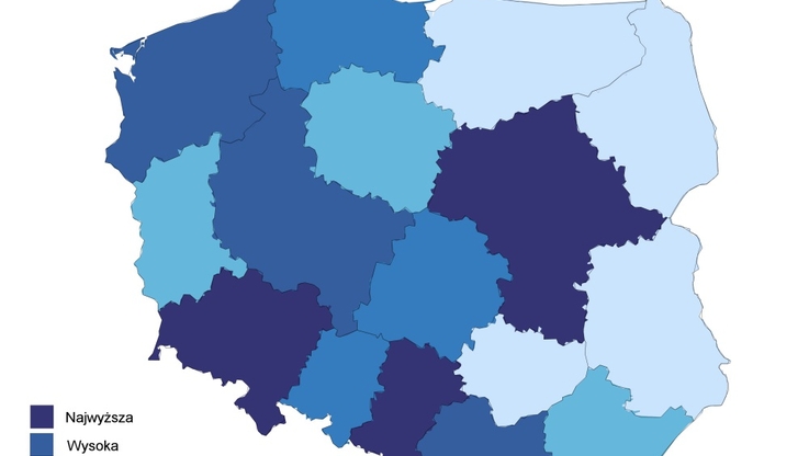 Mapa - atrakcyjność inwestycyjna 2016