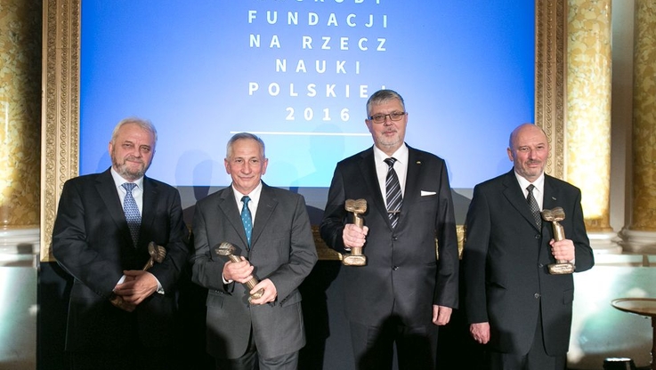 Od lewej: prof. B. Wojciszke, prof. J. Spałek, prof. M. Samoć, prof. J. Kozłowski. Fot. One HD.