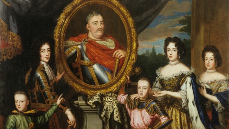 Henri Gascar "Portret rodziny - Jan III Sobieski", 1691