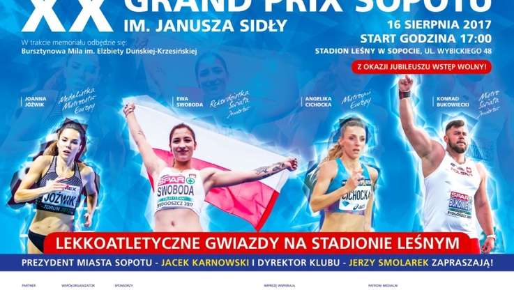 XX Grand Prix Sopotu im. Janusza Sidły - plakat
