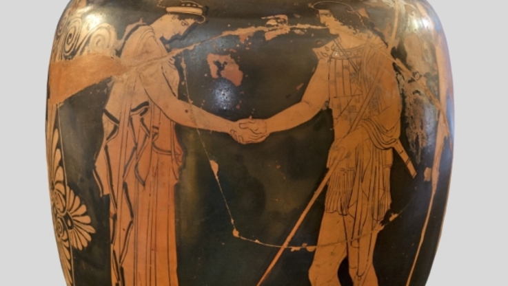 Amfora ze sceną pożegnania, Grecja, ok. 440 p.n.e., Muzeum Pałacu Króla Jana III w Wilanowie, fot. W. Holnicki