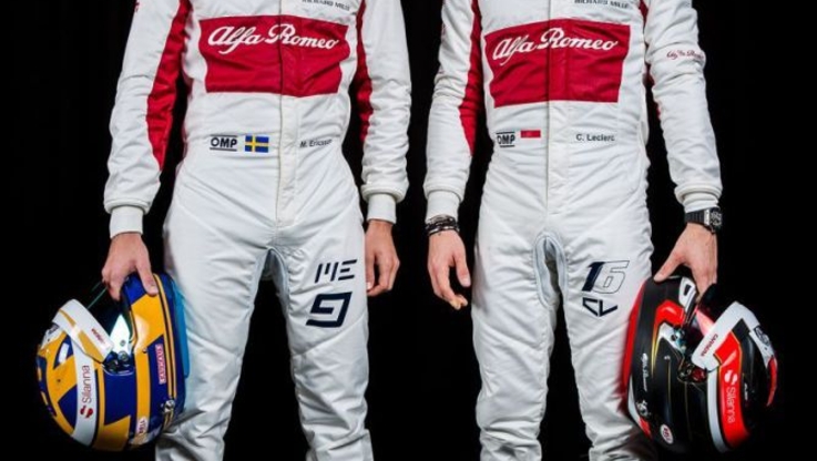 Marcus Ericsson i Charles Leclerc