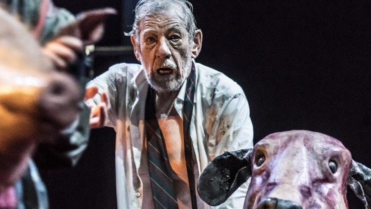 Ian McKellen jako Król Lear na scenie Duke of Yorks Theatre, fot. Johan Persson