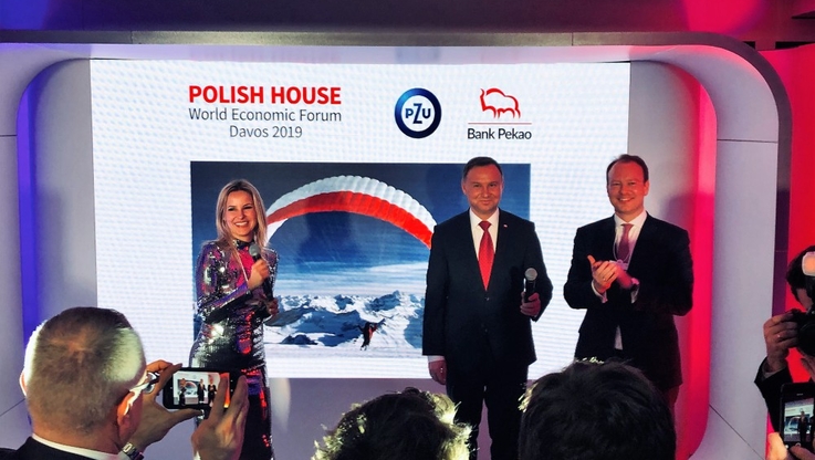 Prezydent Andrzej Duda w Domu Polskim w Davos
