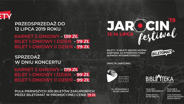 Jarocin Festiwal 2019 - bilety