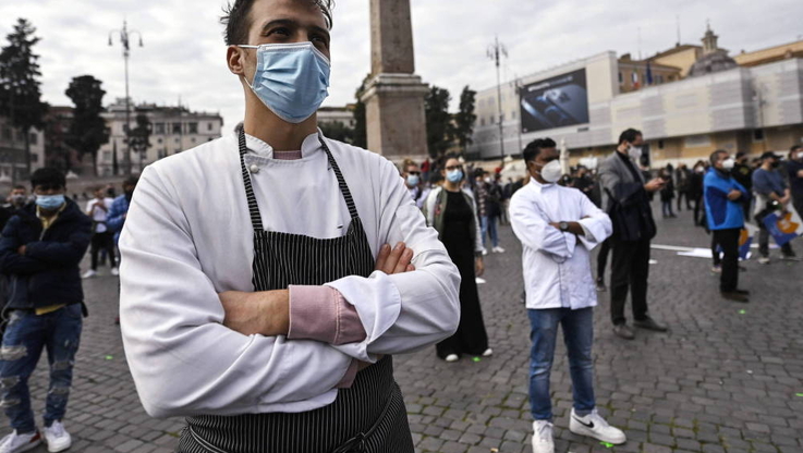 
								Protest in Rome
							