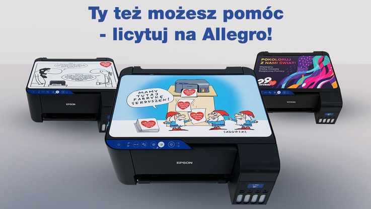 Epson Polska - unikalne drukarki Epson z grafikami rysowników dla WOŚP (1)