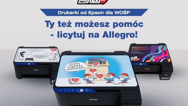 Epson Polska - unikalne drukarki Epson z grafikami rysowników dla WOŚP (2)