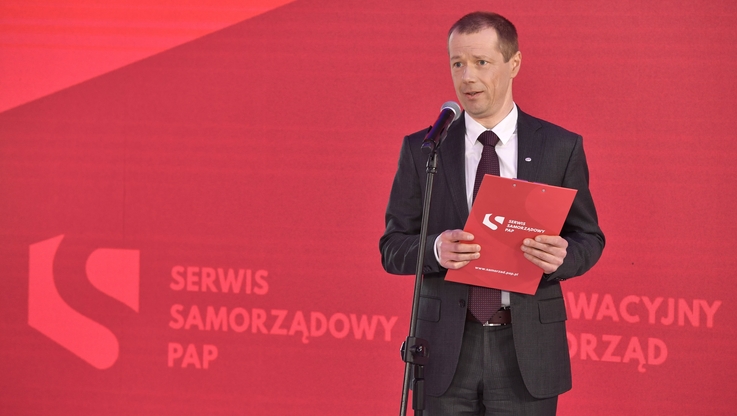 PAP MediaRoom/S. Leszczyński - Gala "Innowacyjny Samorząd" - Łukasz Świerżewski - członek zarządu PAP (1)