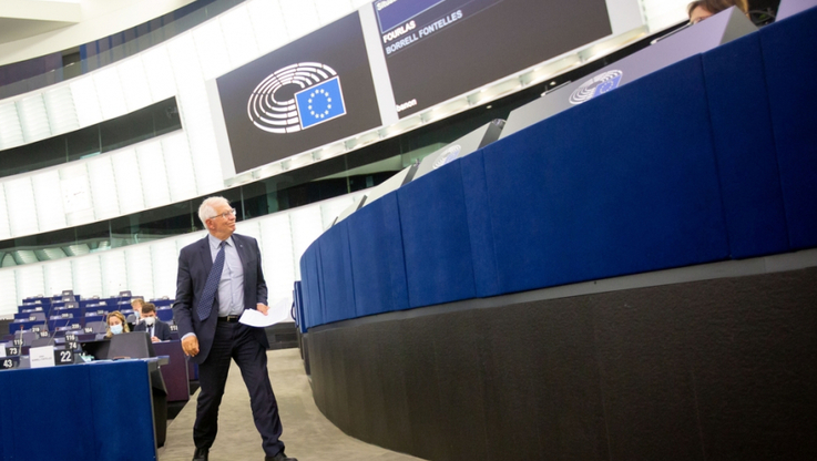 Szef polityki zagranicznej UE Josep Borrell podczas debaty w PE nt. Afganistanu © European Union 2021 - Source : EP © European Union 2021 - Source : EP