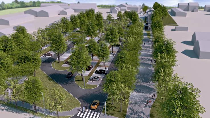 Fot. (wizualizacja J. Kubiak): Nowe parkingi w Pleszewie na pewno nie będą miały formy tzw. betonozy   
