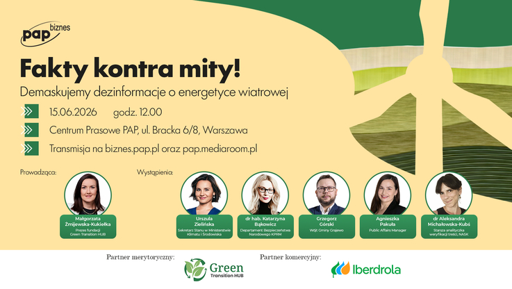 Debata PAP Biznes pt. „Fakty kontra mity - demaskujemy dezinformację o energetyce wiatrowej"