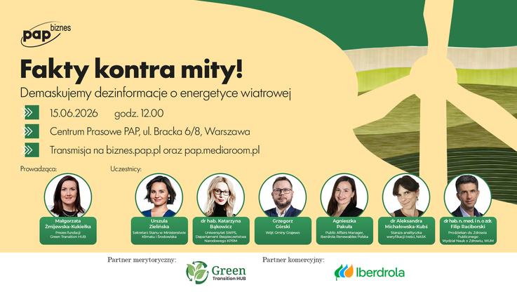 Debata PAP Biznes pt.  „Fakty kontra mity - demaskujemy dezinformację o energetyce wiatrowej"