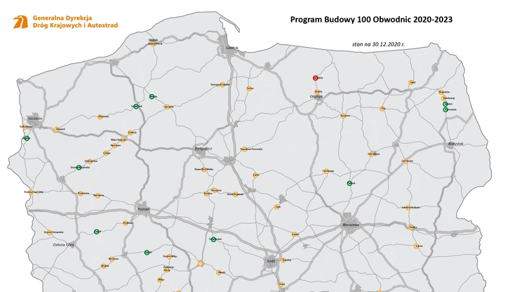 GDDKiA - Programu budowy 100 obwodnic 