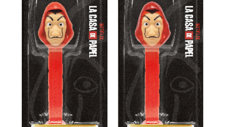 ©&TM by PEZ AG  - The PEZ Money Heist dispensers – featuring the legendary Dali mask