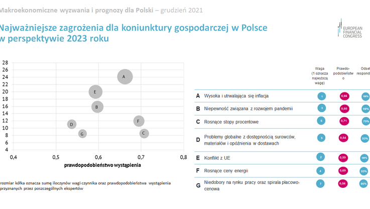 EKF - najważniejsze zagrożenia dla koniunktury gospodarczej w Polsce w perspektywie 2023 roku