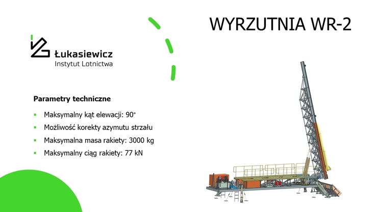 Łukasiewicz – Instytut Lotnictwa - Model 3D wyrzutni WR-2 zaprojektowanej w Łukasiewicz – Instytucie Lotnictwa