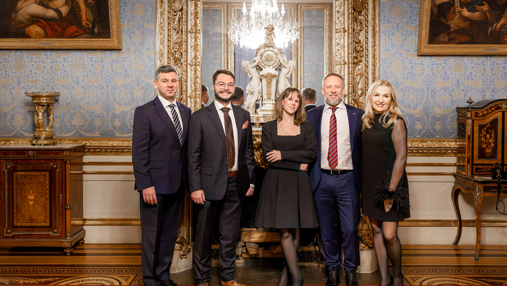 Mago SA - od lewej Paweł Ziębaczewski, prezes MAGO i zespoł MAGO Dawid Marczak, Ewa Potoczna oraz Robert Zdanowski - członek zarządu MAGO, Milena Wawrzonkowska- Mańko, prezes MAGO France (2)