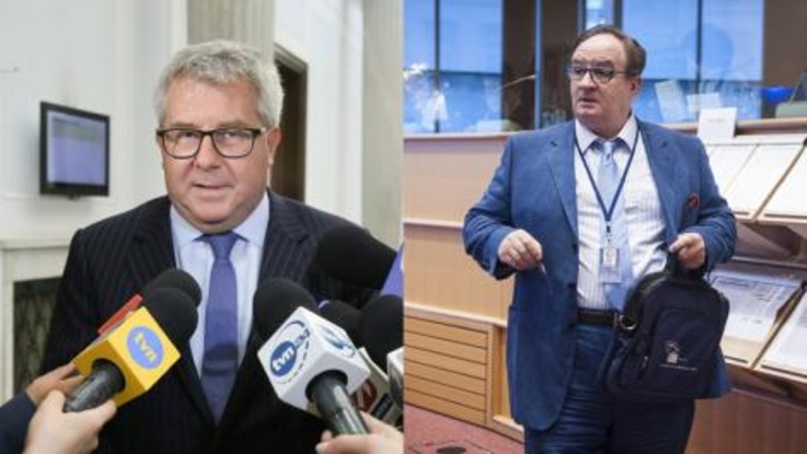 Ryszard Czarnecki i Jacek Saryusz-Wolski, fot. PAP/P.Supernak/W.Dąbkowski