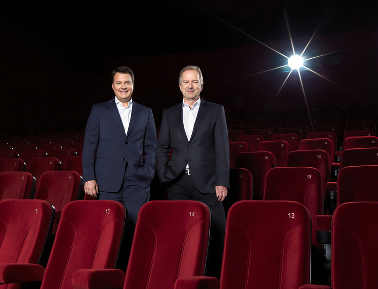 Christof Papousek, CFO i partner zarządzający w Cineplexx International (z lewej) oraz Christian Langhammer, prezes i partner zarządzający Cineplexx (po prawej)