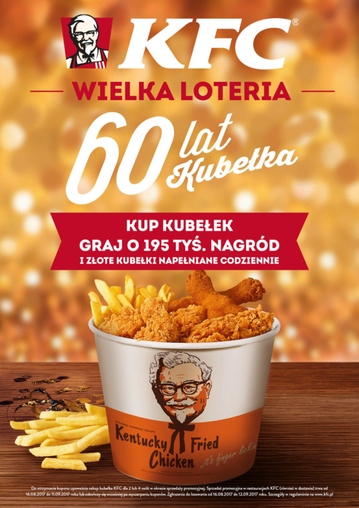 KFC - Wielka loteria z okazji 60. urodzin Kubełka