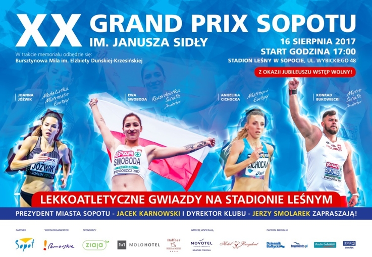 XX Grand Prix Sopotu im. Janusza Sidły - plakat