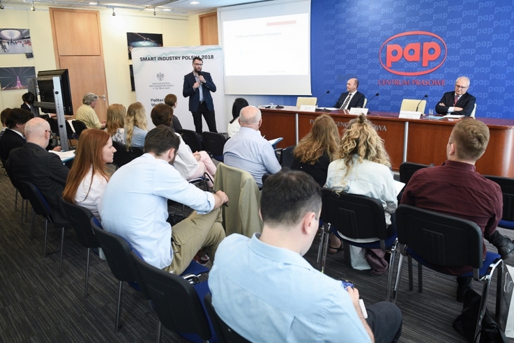 Smart Industry Polska 2018 - konferencja prasowa/ fot. Jacek Turczyk/PAP