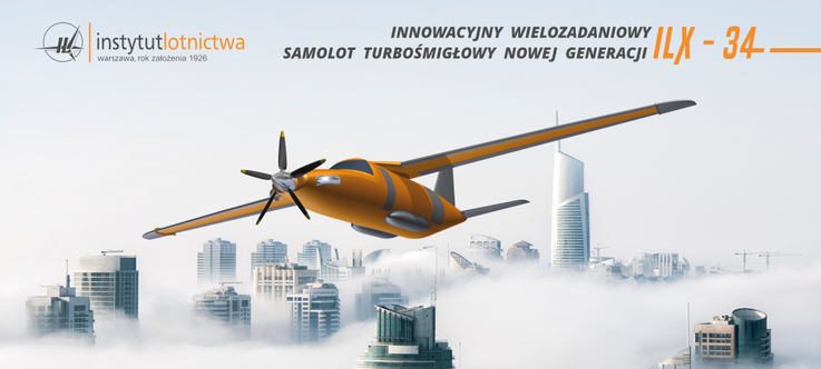 Instytut Lotnictwa/Polski innowacyjny samolot turbośmigłowy nowej generacji ILX-34.