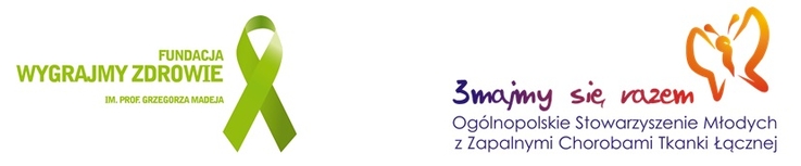 Fundacja Wygrajmy Zdrowie; Ogólnopolskie Stowarzyszenie Młodych z Zapalnymi Chorobami Tkanki Łącznej „3majmy się razem” - nagłówek