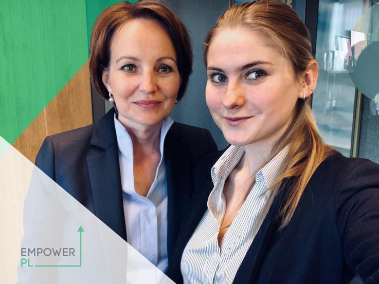 EmpowerPL ING: Joanna Erdman, wiceprezeska ING Banku Śląskiego, z Mentee, Aleksandrą Szaniawską, studentką Erasmus University w Rotterdamie