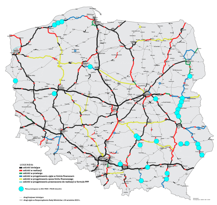 GDDKiA/ Aktualna mapa - plan na 2021 (1)