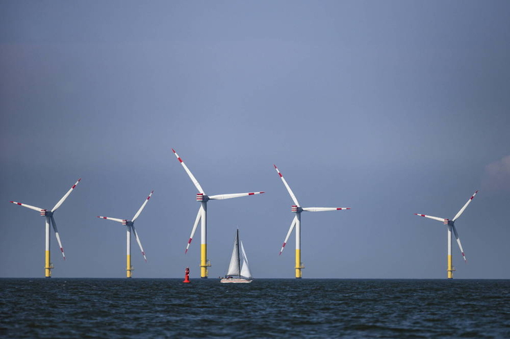 
								Offshore-Windpark Nordergruende in the North Sea
							