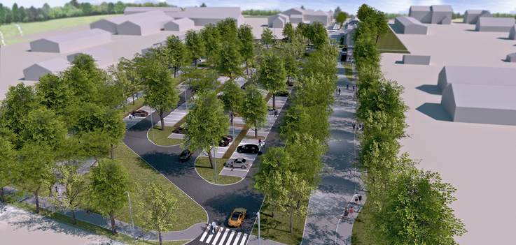 Fot. (wizualizacja J. Kubiak): Nowe parkingi w Pleszewie na pewno nie będą miały formy tzw. betonozy   