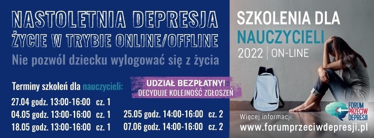 Kampania Forum Przeciw Depresji - Szkolenia dla nauczycieli - grafika