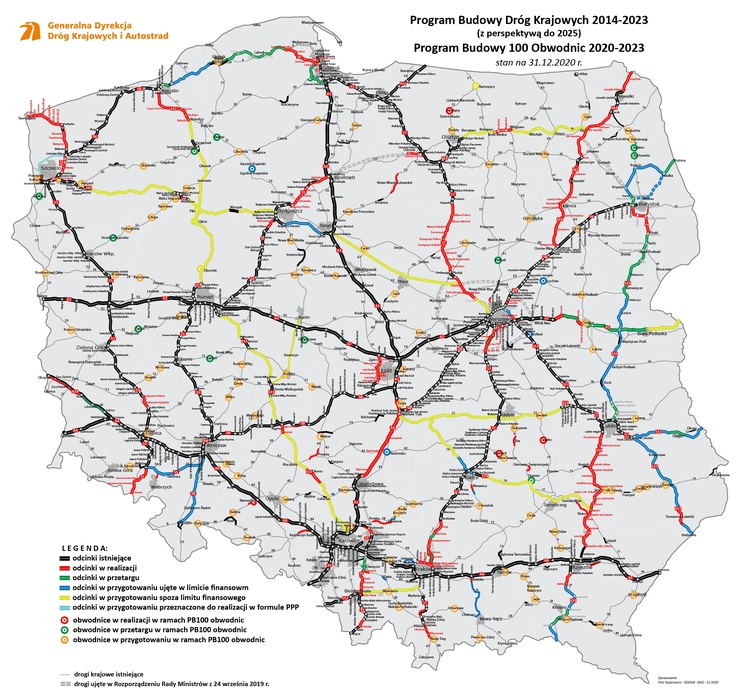 GDDKiA - Program Budowy Dróg Krajowych 2014-2023, Program Budowy 100 Obwodnic 2020-2023