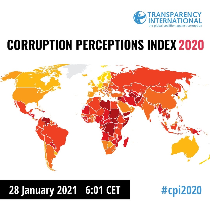 Ambasada Kazachstanu w Polsce - Corruption Perceptions Index 2020 - grafika