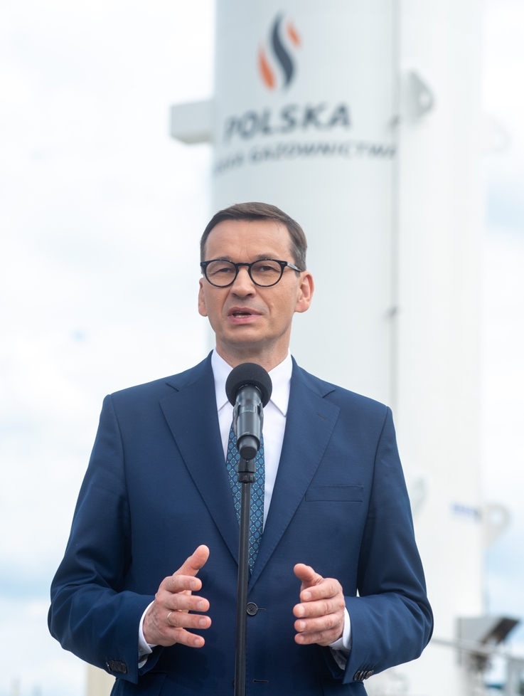 Polska Spółka Gazownictwa sp. z o.o.- premier Mateusz Morawiecki w stacji regazyfikacji LNG w Tychowie (1)